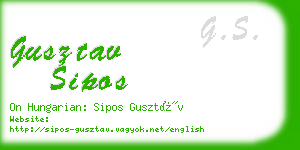 gusztav sipos business card